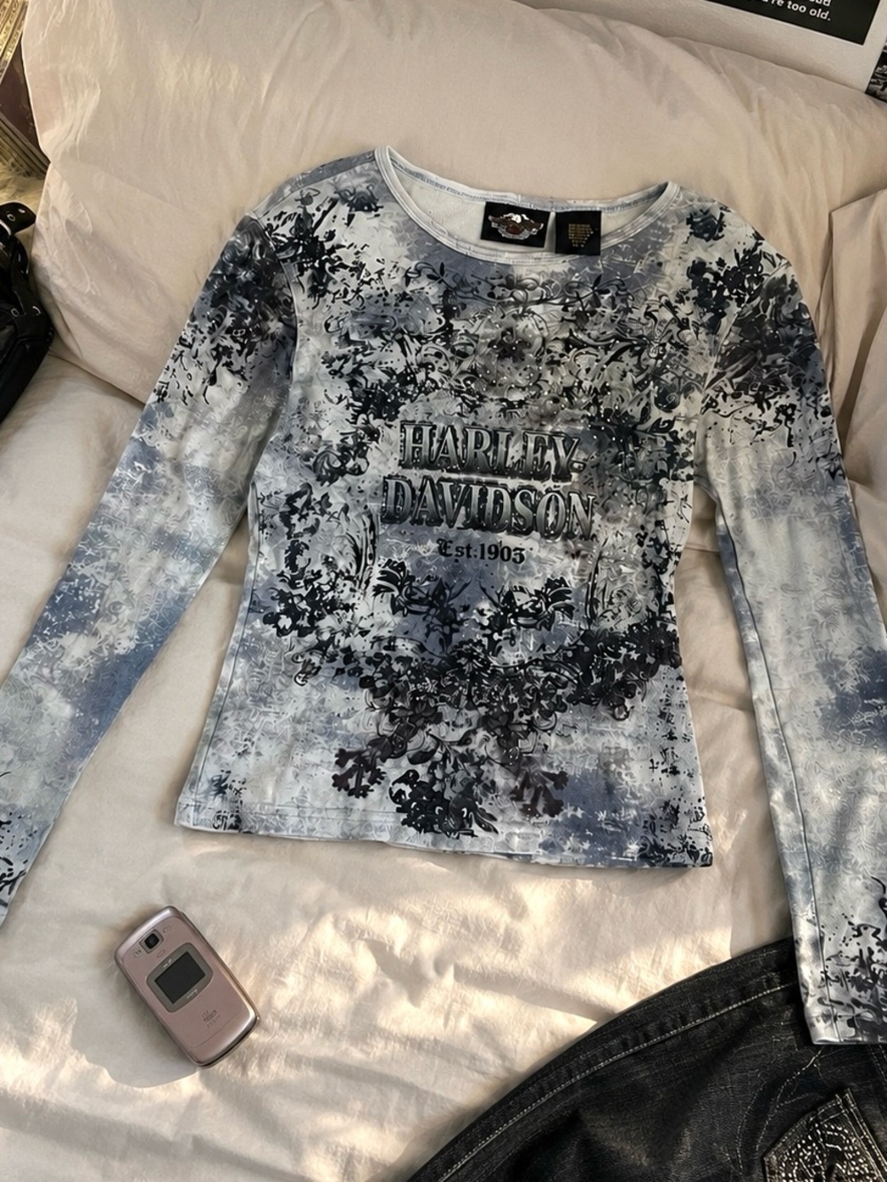 2000s harley davidson long sleeve tshirt